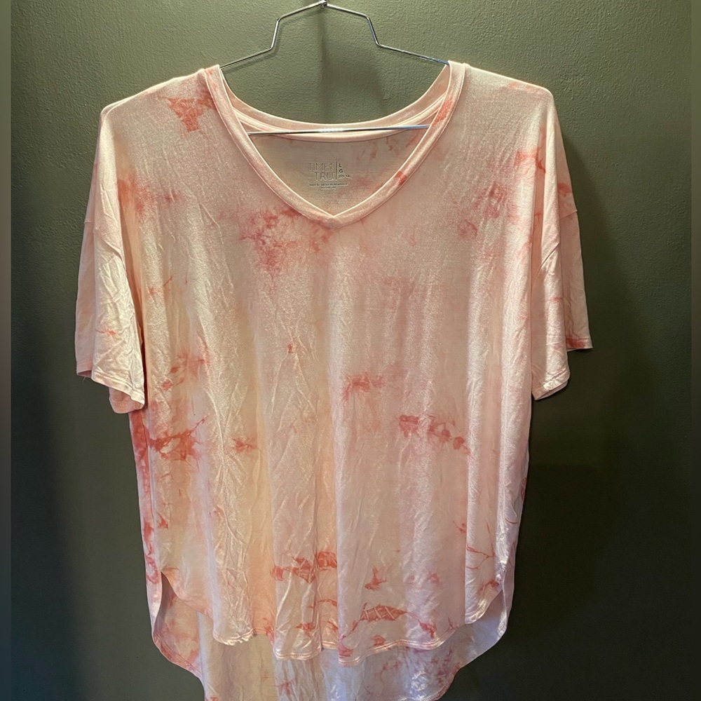 Time and Tru Pink High/Low Top Size L